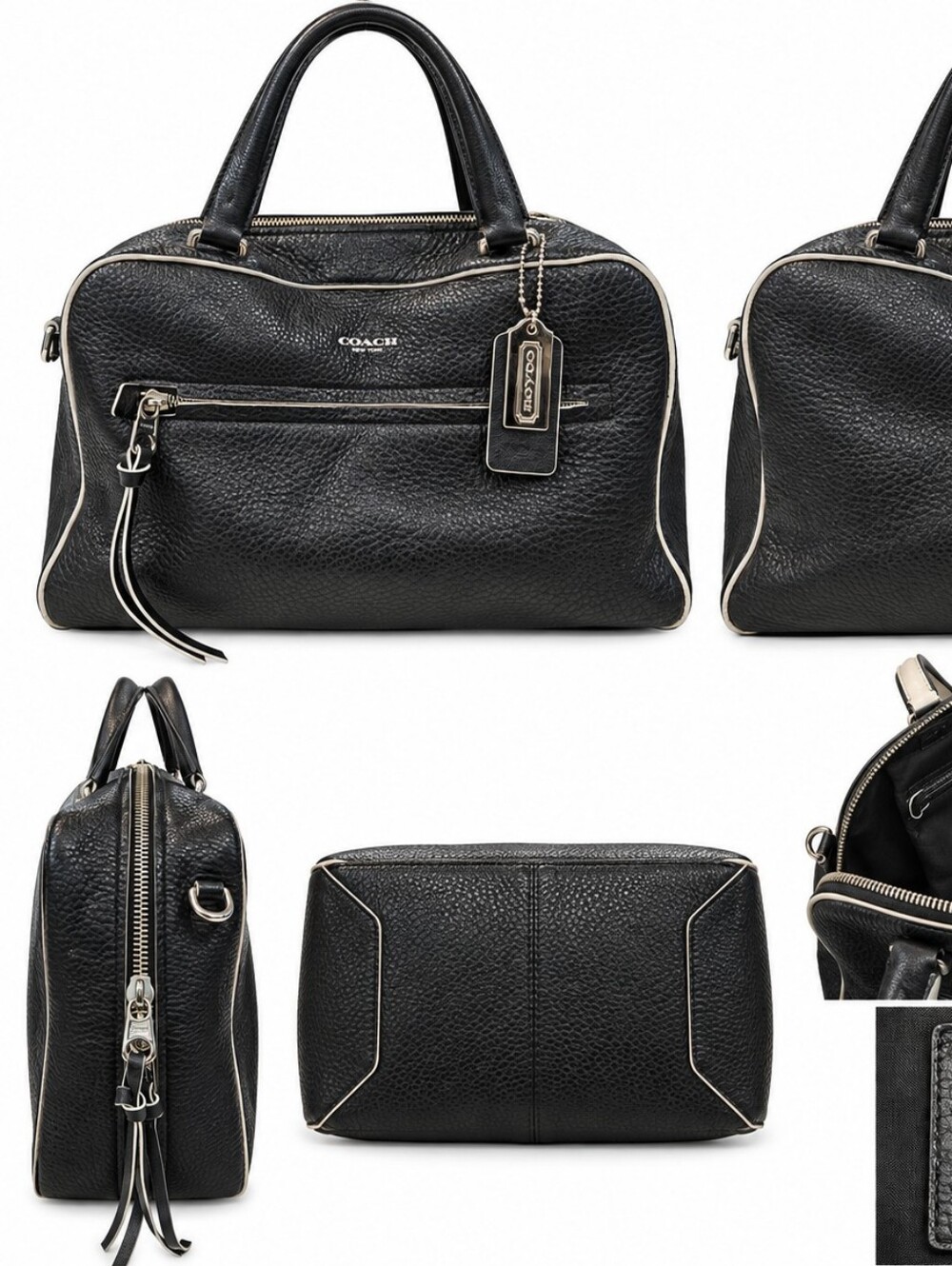 COACH Bleecker Toaster Satchel in Edgepaint Leather